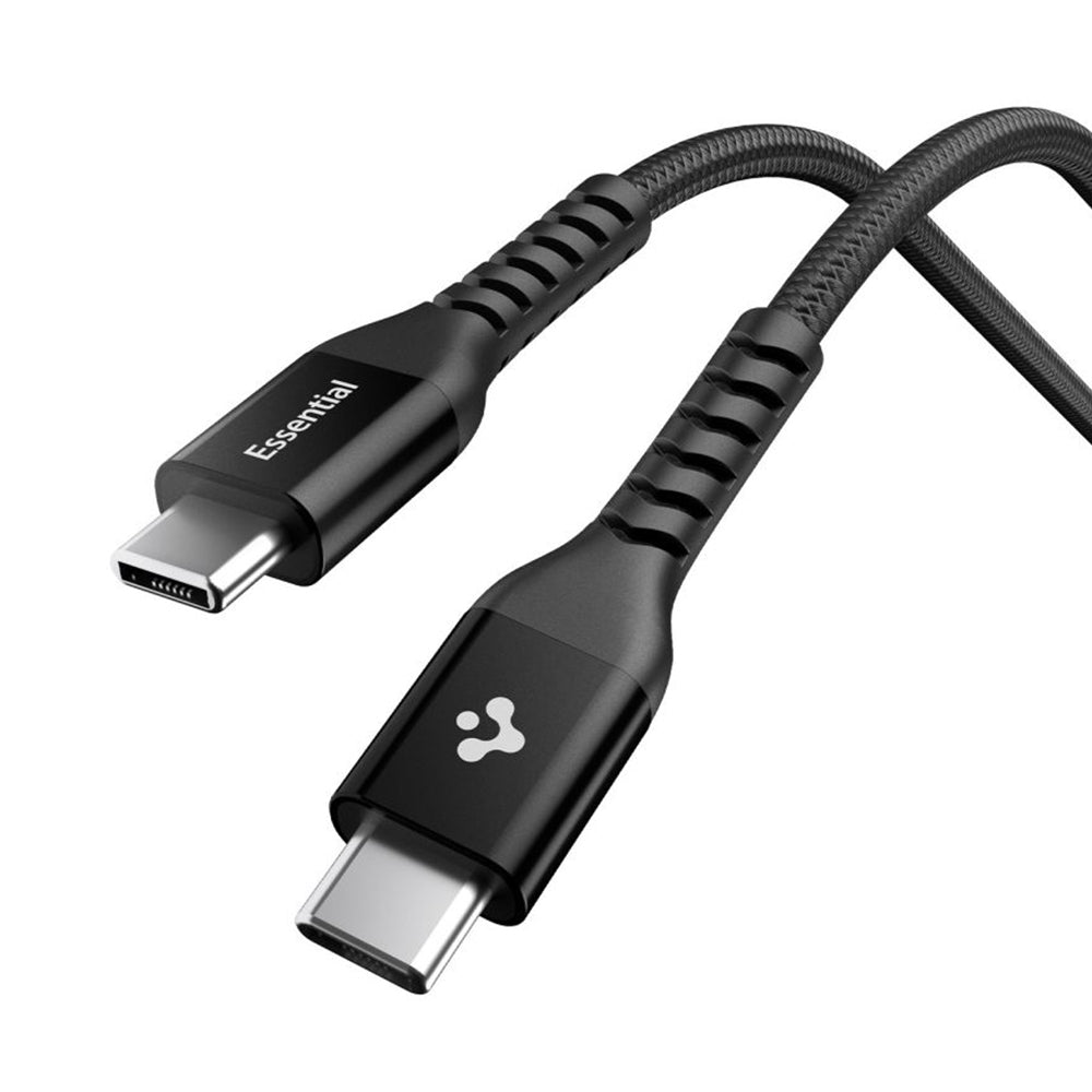 Cablu Spigen Essential EB10010CCA USB-C 100W 1 m – Negru – imagine 1