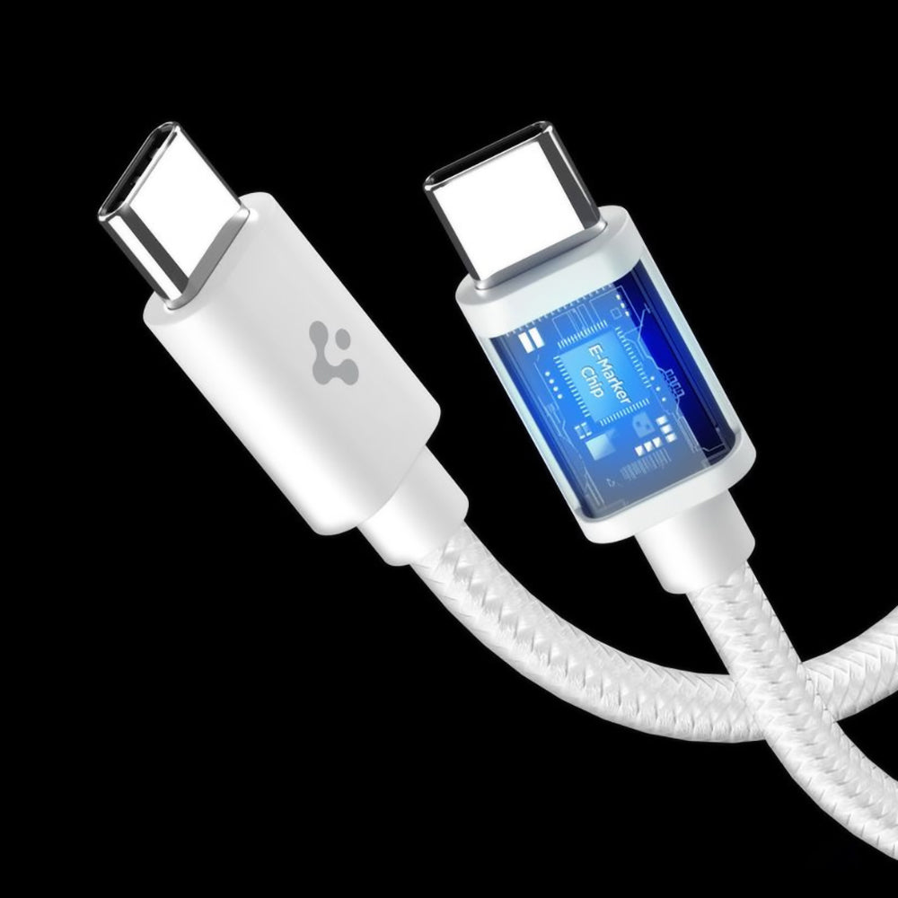 Încărcător Spigen EE451EU GaN USB-C 45W + cablu USB-C – Alb – imagine 6