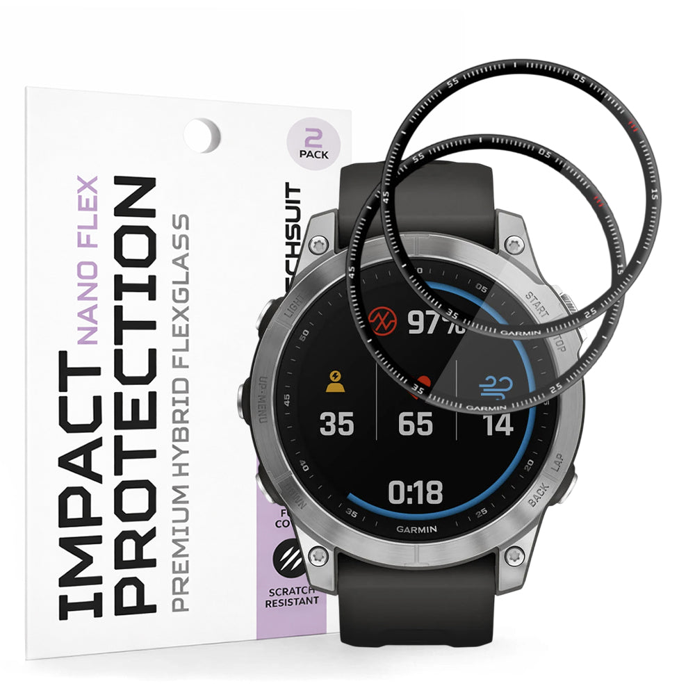 Folie Garmin Fenix 7 Techsuit Nano Flex, 2 buc. – imagine 1