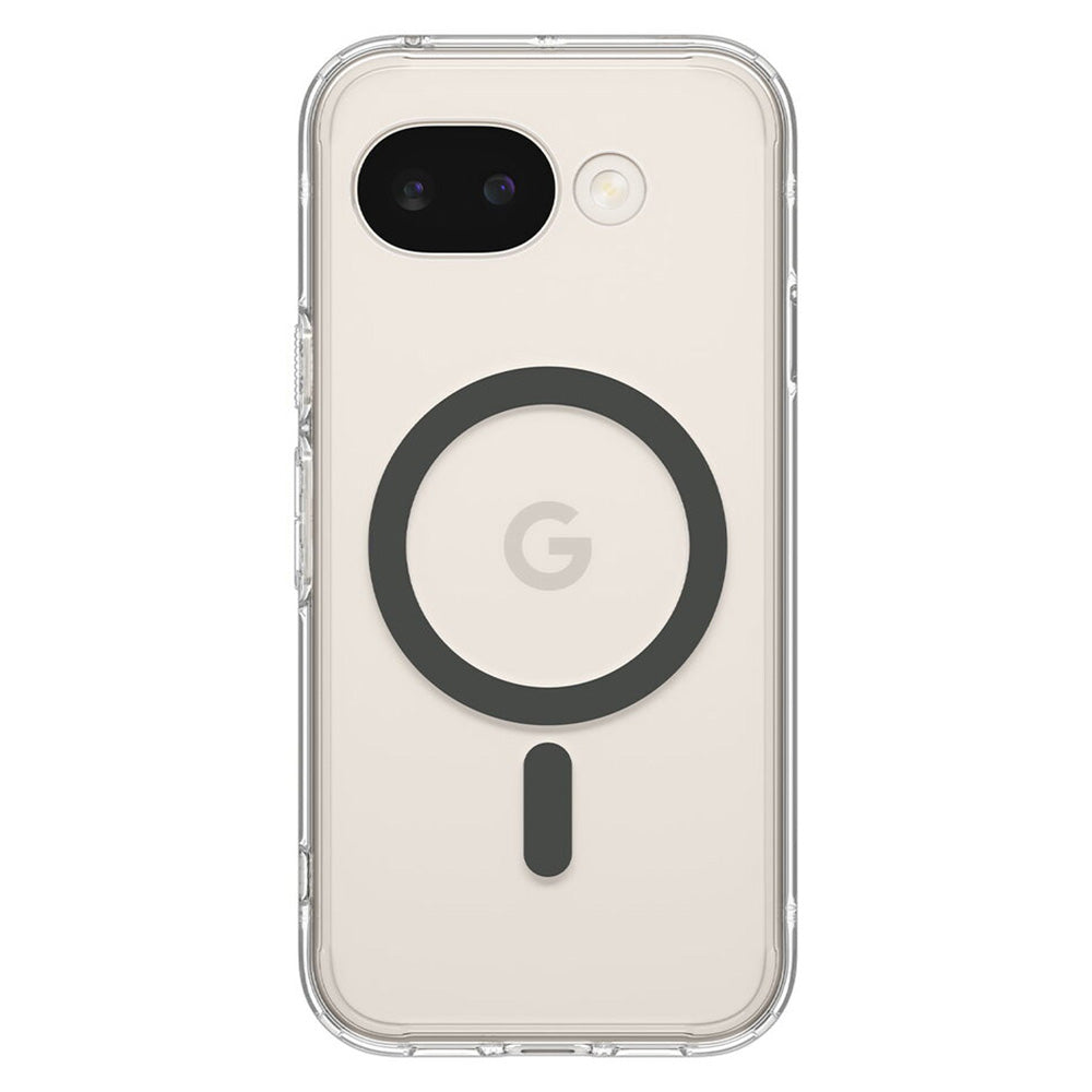 Husă Spigen Ultra Hybrid MagFit Pixel 10a – Transparent, inel grafit – imagine 2