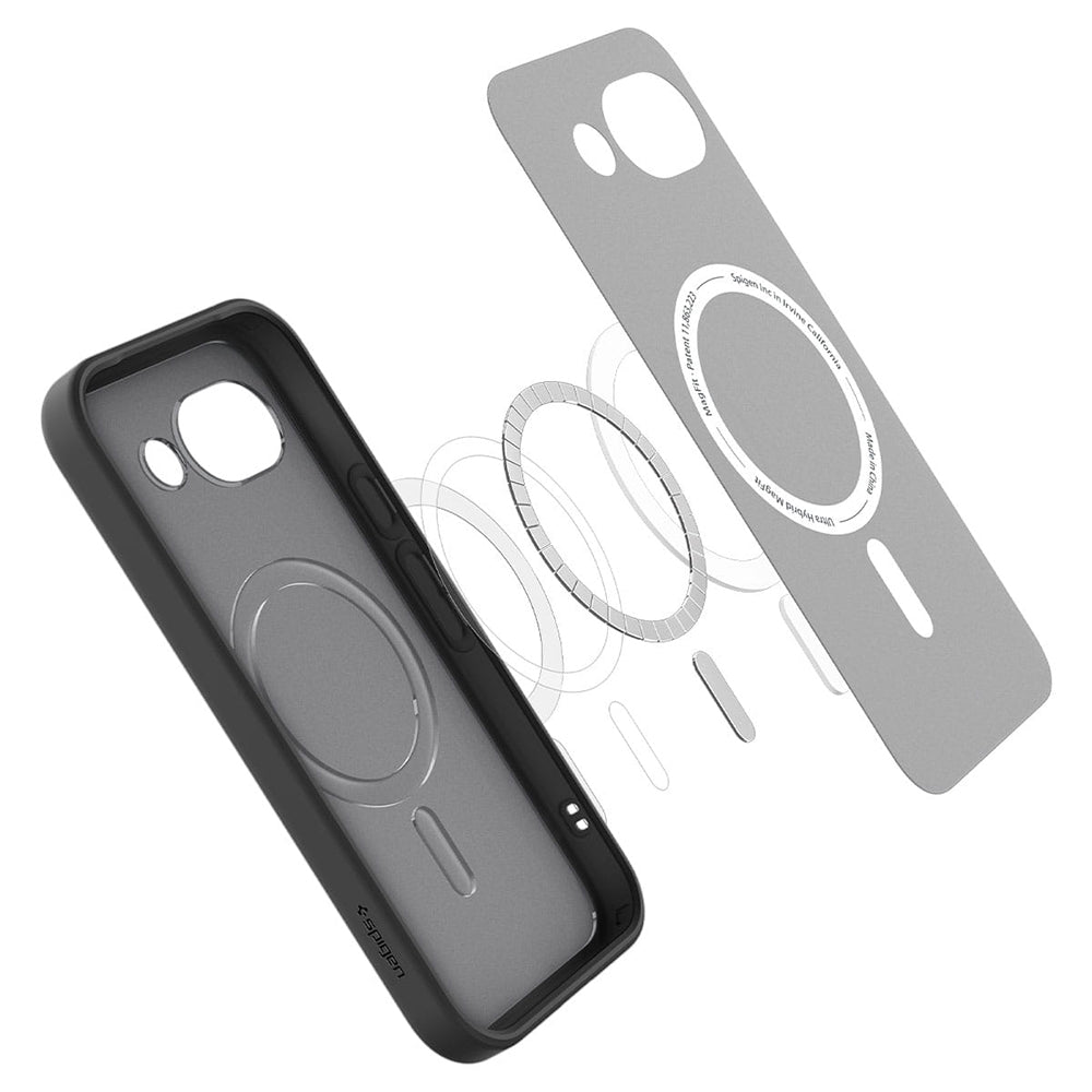 Husă Spigen Ultra Hybrid MagFit Pixel 10a – Negru mat translucid (Frost Black) – imagine 12