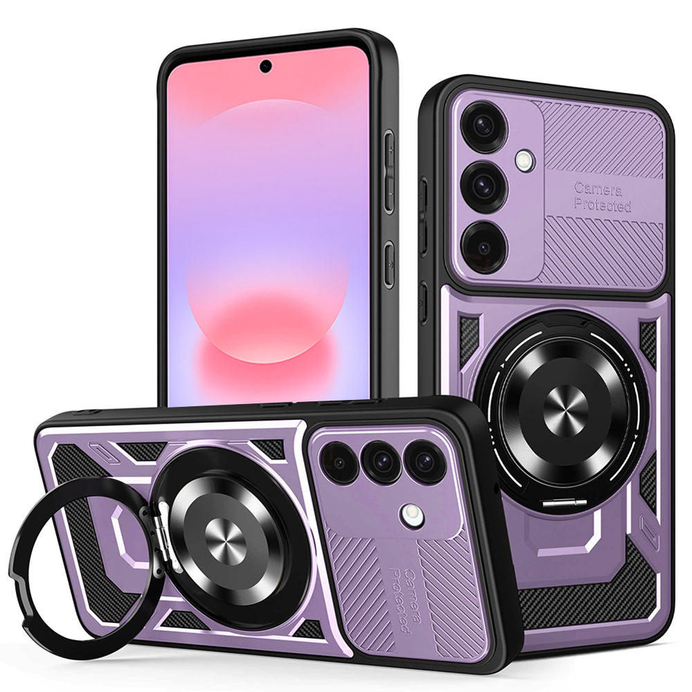 Husă Techsuit RuggedCam MagSafe cu stand Galaxy A37 5G – Mov – imagine 2