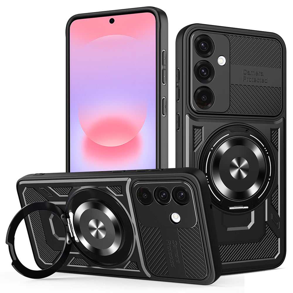 Husă Techsuit RuggedCam MagSafe cu stand Galaxy A37 5G – Negru – imagine 1