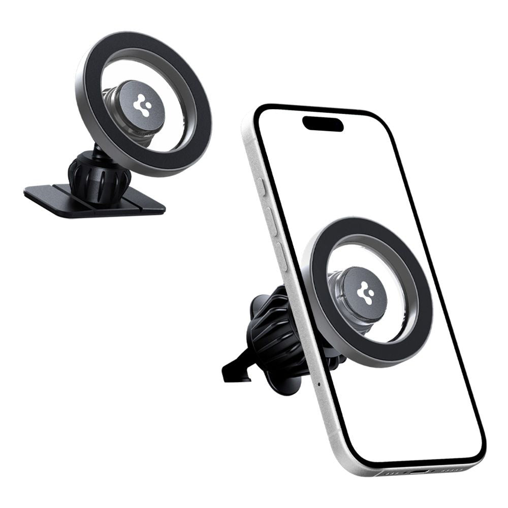 Suport auto magnetic Spigen MFT13 2 în 1 MagSafe – Argintiu – imagine 7