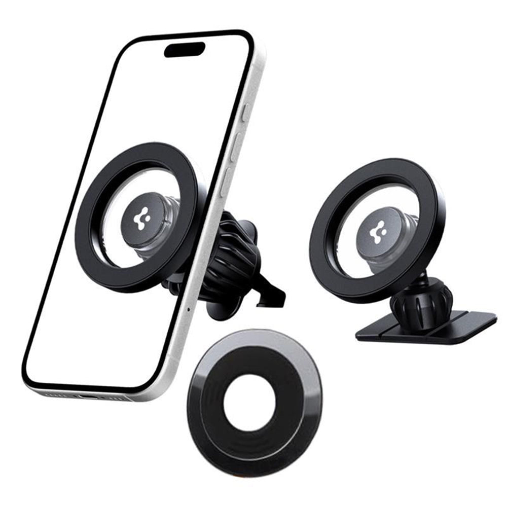Suport auto magnetic Spigen MFT13 2 în 1 MagSafe – Negru – imagine 1
