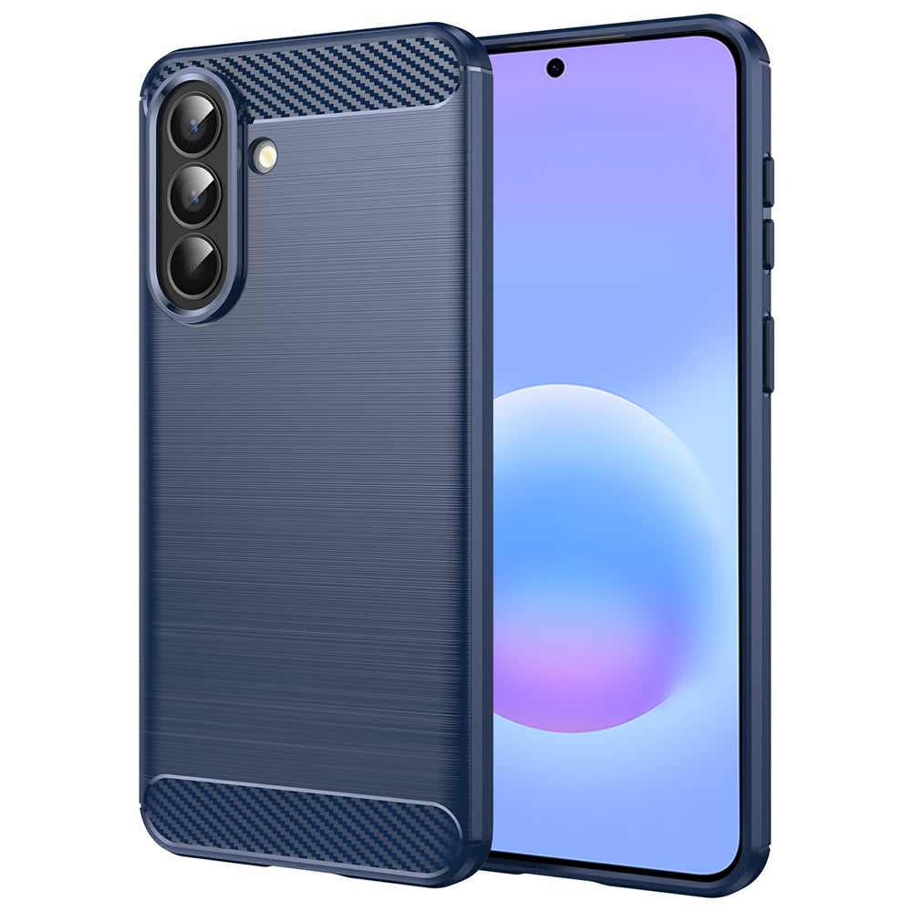 Husă Techsuit Carbon Silicone Galaxy A57 5G – Albastru – imagine 1