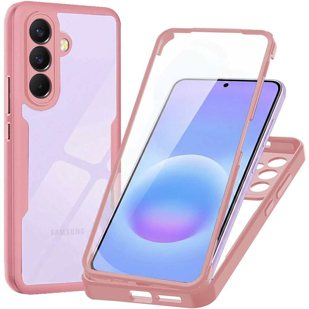 Husă 360 Techsuit ColorVerse cu folie de ecran Galaxy A57 5G – Roz – imagine 2