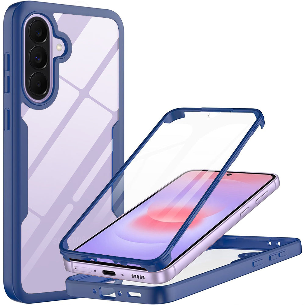 Husă 360 Techsuit ColorVerse cu folie de ecran Galaxy A37 5G – Albastru – imagine 4
