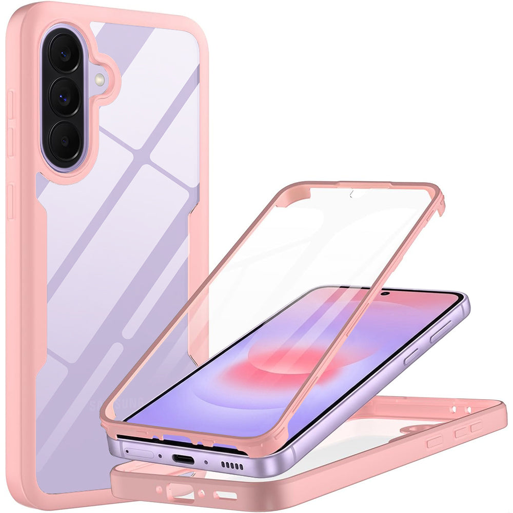 Husă 360 Techsuit ColorVerse cu folie de ecran Galaxy A37 5G – Roz – imagine 1