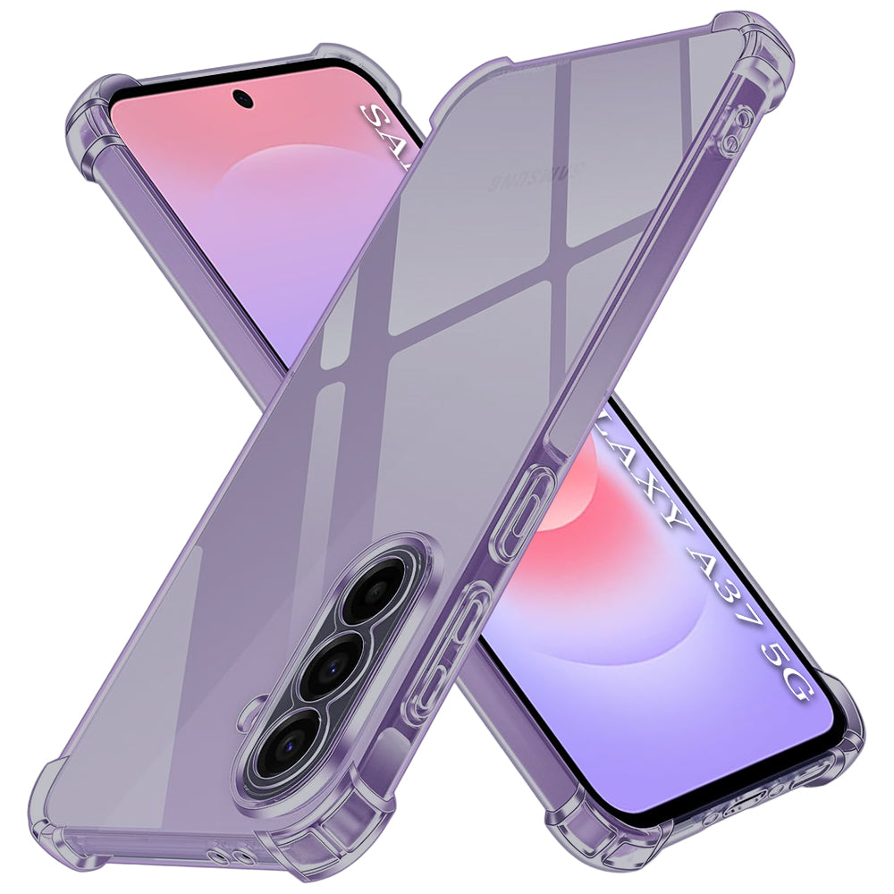 Husă transparentă Techsuit Shockproof Clear Silicone Galaxy A37 5G – Negru fumuriu – imagine 1
