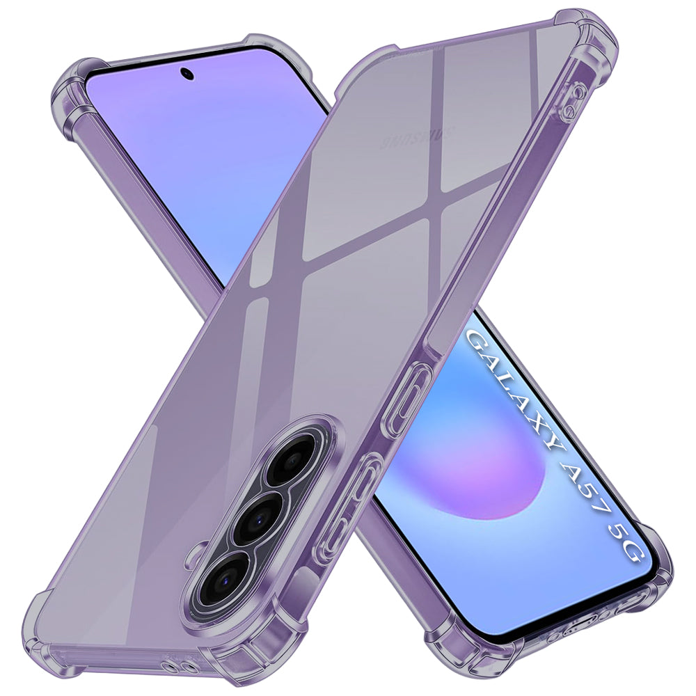 Husă transparentă Techsuit Shockproof Clear Silicone Galaxy A57 5G – Negru fumuriu – imagine 1