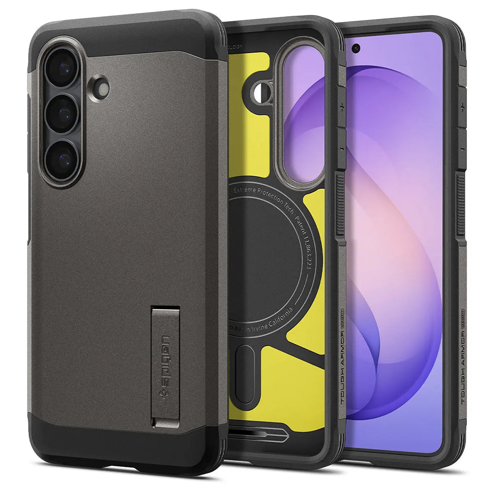 Husă Spigen Tough Armor MagSafe Galaxy S26 – Gunmetal (gri metalic) – imagine 11