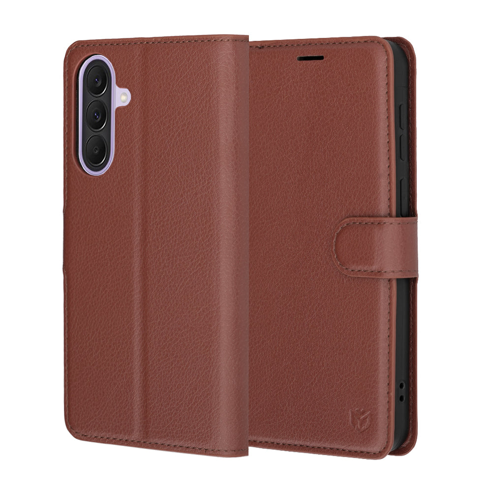 Husă portofel Techsuit Leather Folio Galaxy A37 5G / A36 5G – Maro – imagine 1