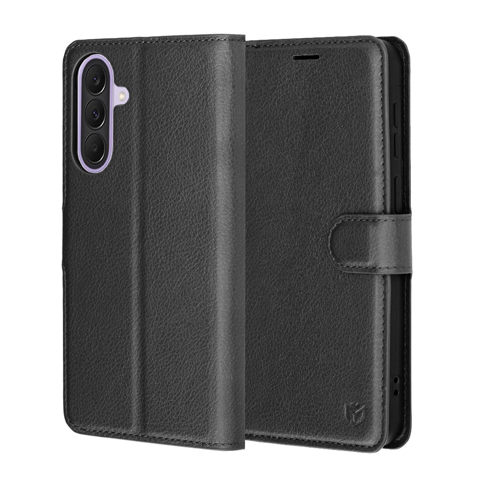 Husă portofel Techsuit Leather Folio Galaxy A57 5G – Negru – imagine 1