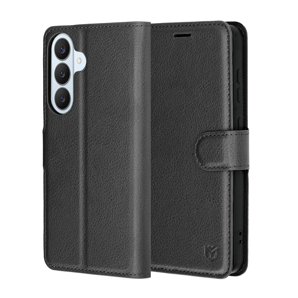 Husă portofel Techsuit Leather Folio Galaxy S26 – Negru – imagine 5