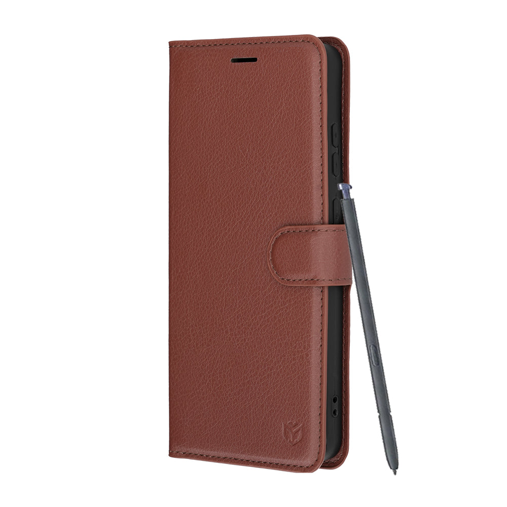 Husă portofel Techsuit Leather Folio Galaxy S26 Ultra – Maro – imagine 4