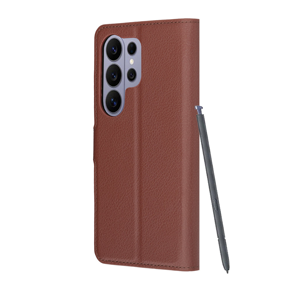 Husă portofel Techsuit Leather Folio Galaxy S26 Ultra – Maro – imagine 5