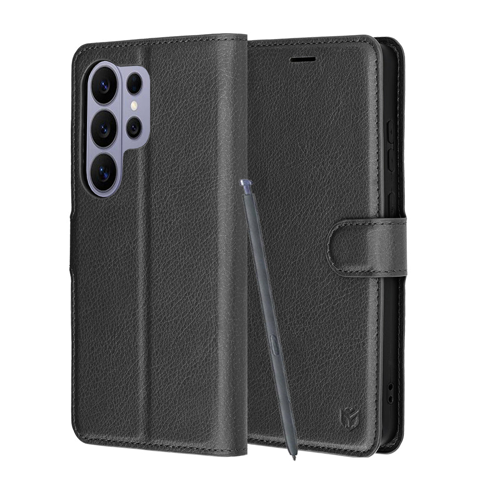 Husă portofel Techsuit Leather Folio Galaxy S26 Ultra – Negru – imagine 7