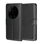 Husă Xiaomi 17 Ultra tip portofel Techsuit Leather Folio, negru – imagine 1