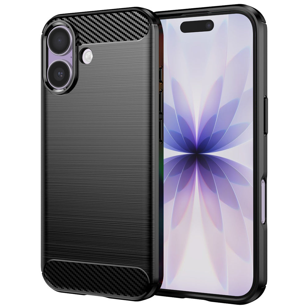 Husă Techsuit Carbon Silicone iPhone 17 – Negru – imagine 3