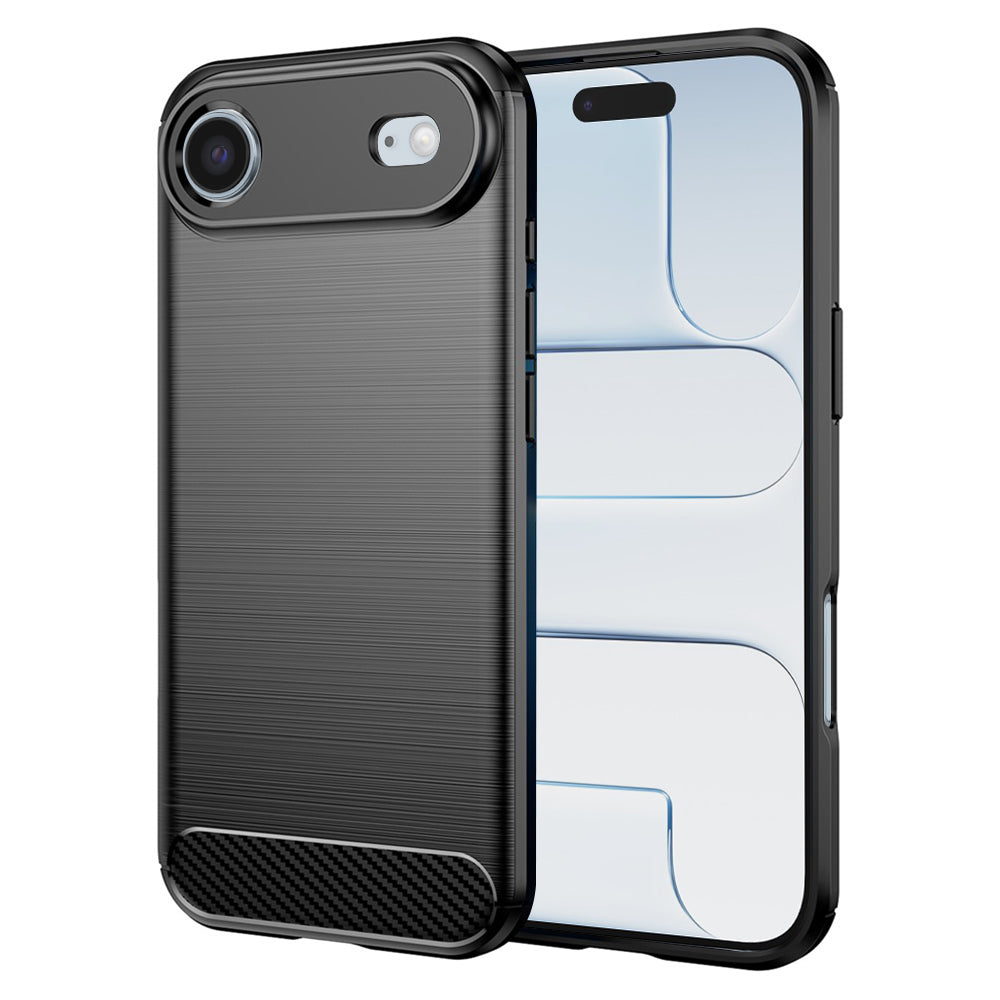 Husă Techsuit Carbon Silicone iPhone Air – Negru – imagine 3