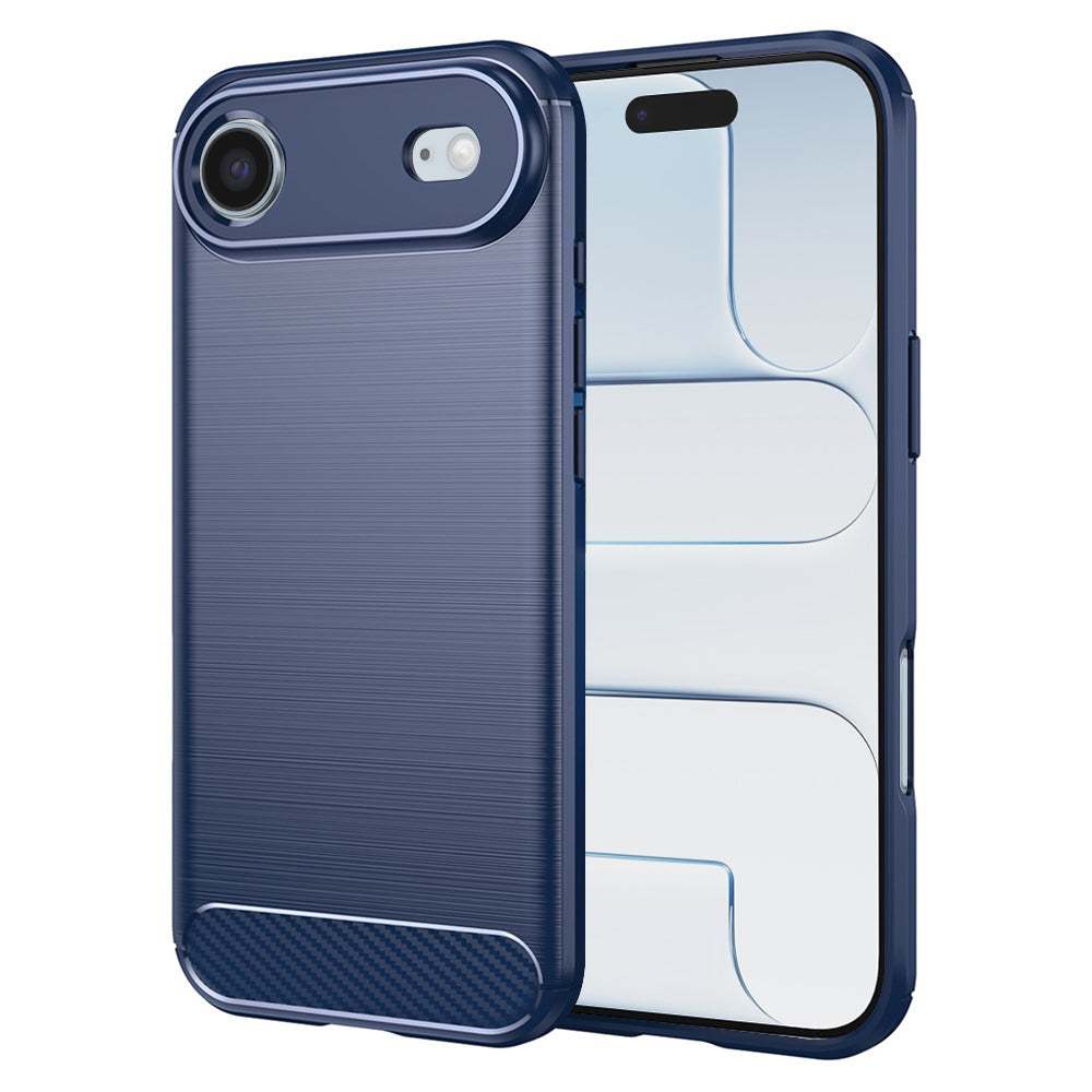 Husă Techsuit Carbon Silicone iPhone Air – Albastru – imagine 1
