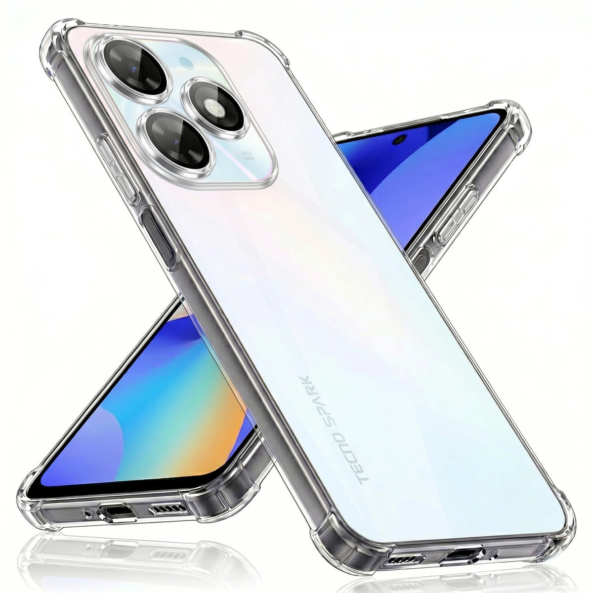 Husă Tecno Spark 20 Techsuit Shockproof Clear Silicone – imagine 1