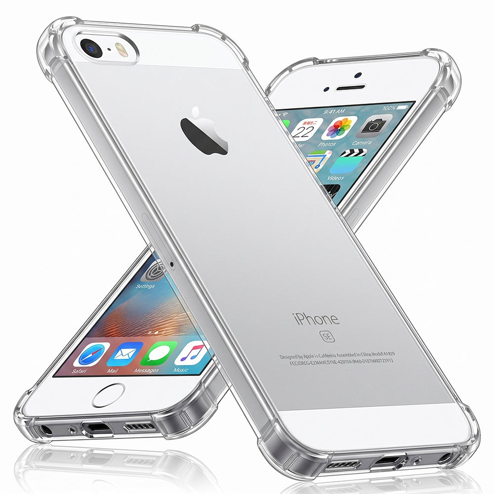 Husă transparentă Techsuit Shockproof Clear Silicone iPhone 5 – imagine 1