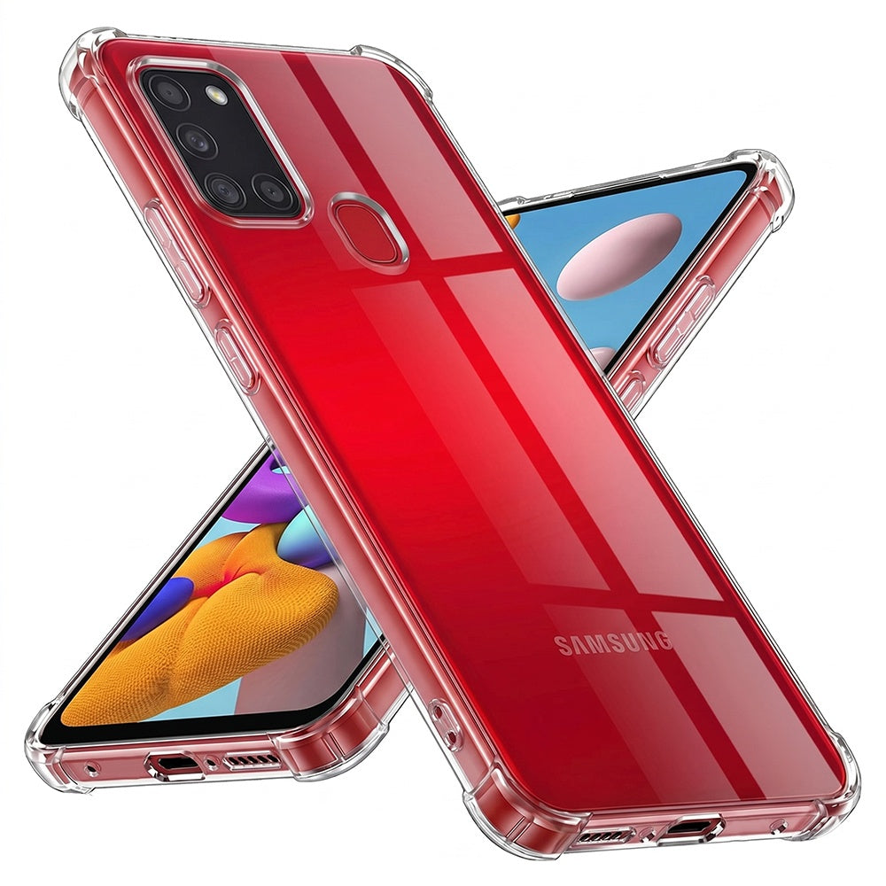 Husă transparentă Techsuit Shockproof Clear Silicone Galaxy A21s – Transparent – imagine 1