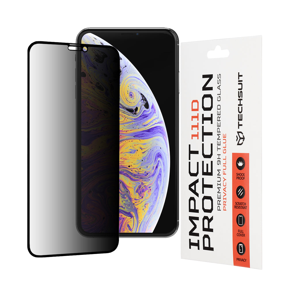 Folie privacy Techsuit iPhone XS Max / 11 Pro Max, anti-spion – imagine 1