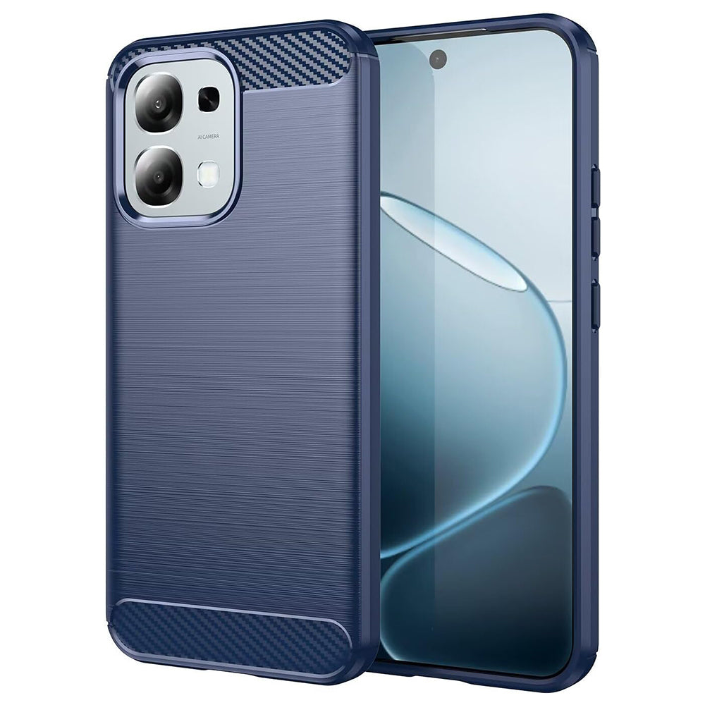 Husă Oppo A6 Pro 4G / A6 Pro 5G Techsuit Carbon Silicone, albastru – imagine 1