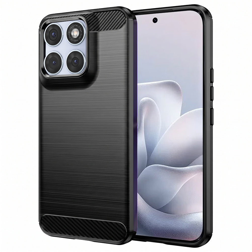 Husă Motorola Edge 70 Fusion Techsuit Carbon Silicone, negru – imagine 1