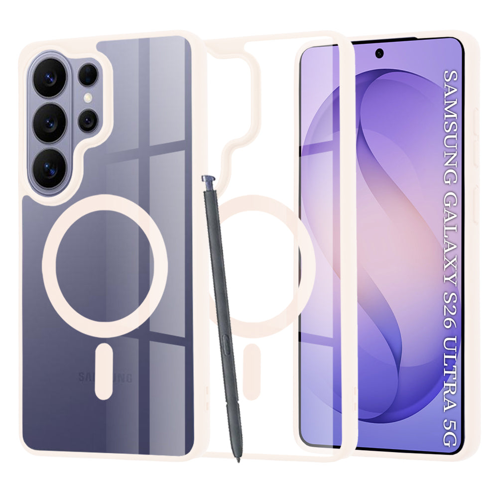 Husă transparentă Techsuit MagSafe Pro Galaxy S26 Ultra – Roz nude – imagine 14