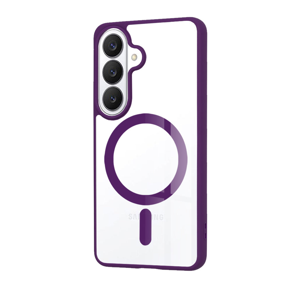 Husă transparentă Techsuit MagSafe Pro Galaxy S26 – Mov – imagine 3