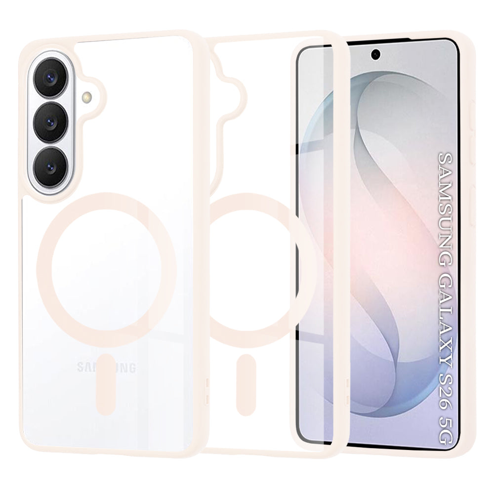 Husă transparentă Techsuit MagSafe Pro Galaxy S26 – Roz nude – imagine 14