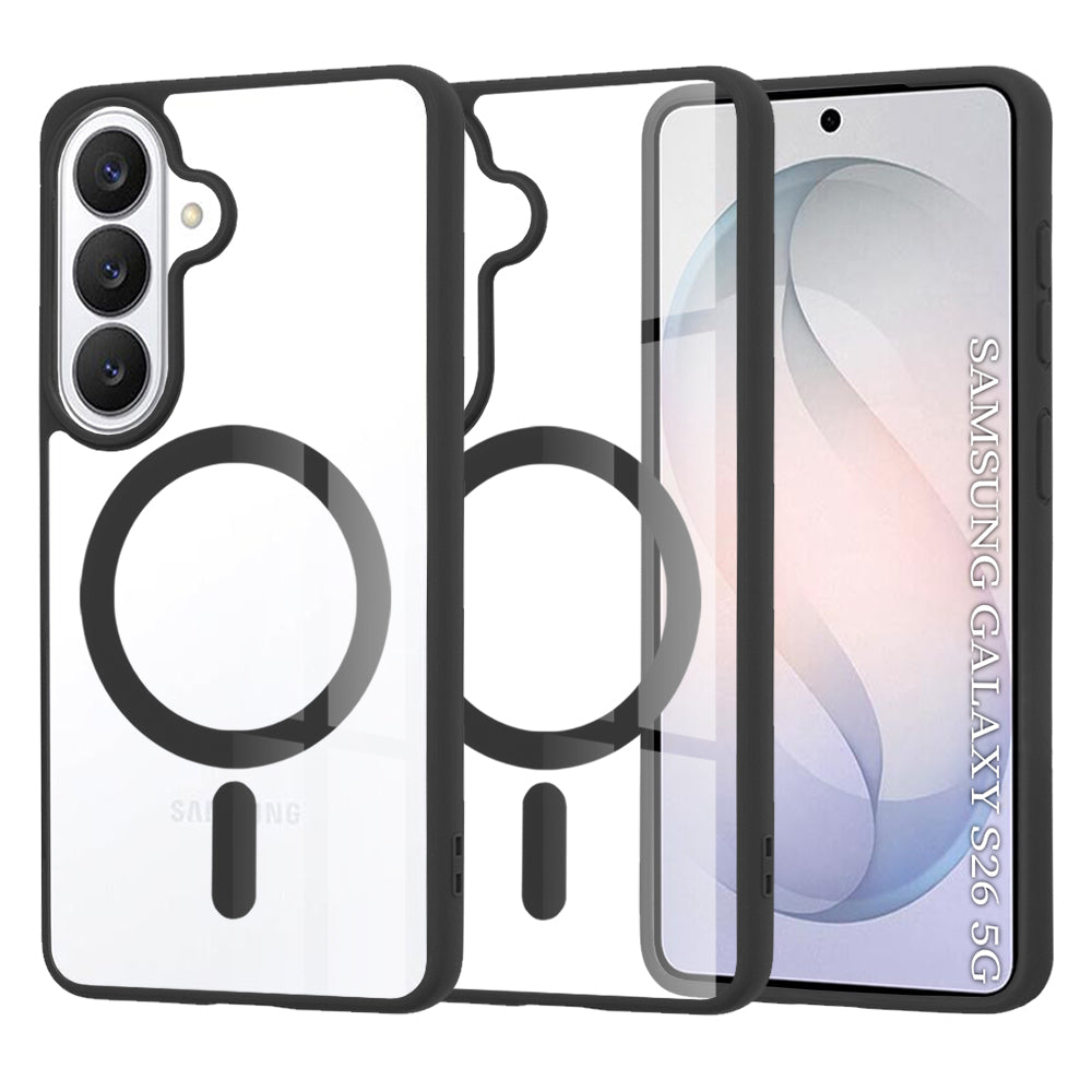 Husă transparentă Techsuit MagSafe Pro Galaxy S26 – Negru – imagine 8