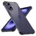 Husă transparentă Techsuit Shockproof Clear Silicone iPhone 16 – Negru fumuriu – imagine 1