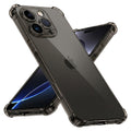 Husă transparentă Techsuit Shockproof Clear Silicone iPhone 16 Pro Max – Negru fumuriu – imagine 1
