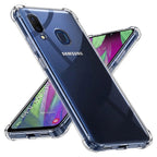 Husă transparentă Techsuit Shockproof Clear Silicone Galaxy A40 – Transparent – imagine 1