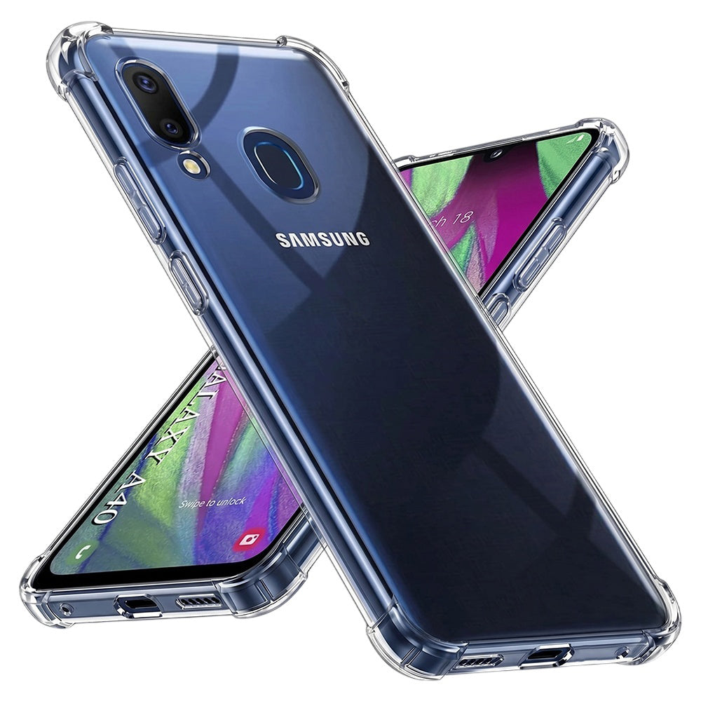 Husă transparentă Techsuit Shockproof Clear Silicone Galaxy A40 – Transparent – imagine 1