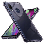 Husă transparentă Techsuit Shockproof Clear Silicone Galaxy A40 – Negru fumuriu – imagine 2