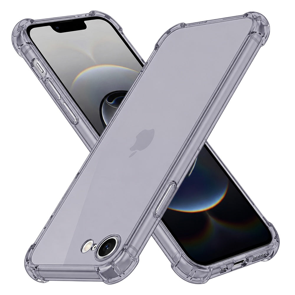 Husă transparentă Techsuit Shockproof Clear Silicone iPhone 16e / 17e – Negru fumuriu – imagine 2