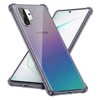 Husă transparentă Techsuit Shockproof Clear Silicone Galaxy Note 10 – Negru fumuriu – imagine 2