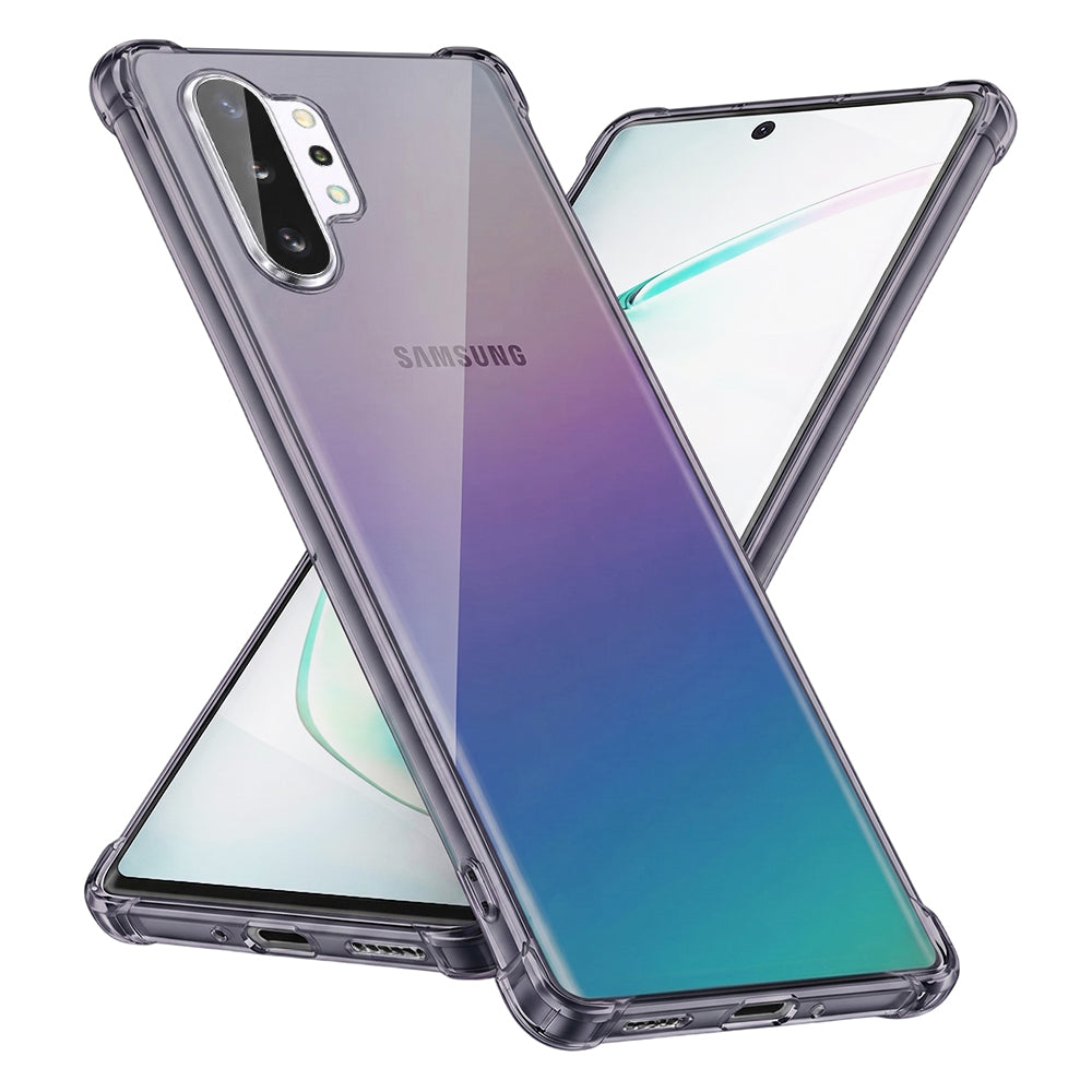 Husă transparentă Techsuit Shockproof Clear Silicone Galaxy Note 10 – Negru fumuriu – imagine 2