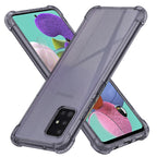 Husă transparentă Techsuit Shockproof Clear Silicone Galaxy A51 – Negru fumuriu – imagine 3