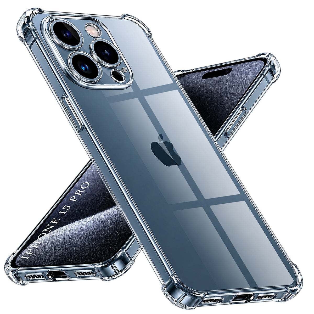 Husă Techsuit Shockproof Clear Silicone iPhone 15 Pro – imagine 1
