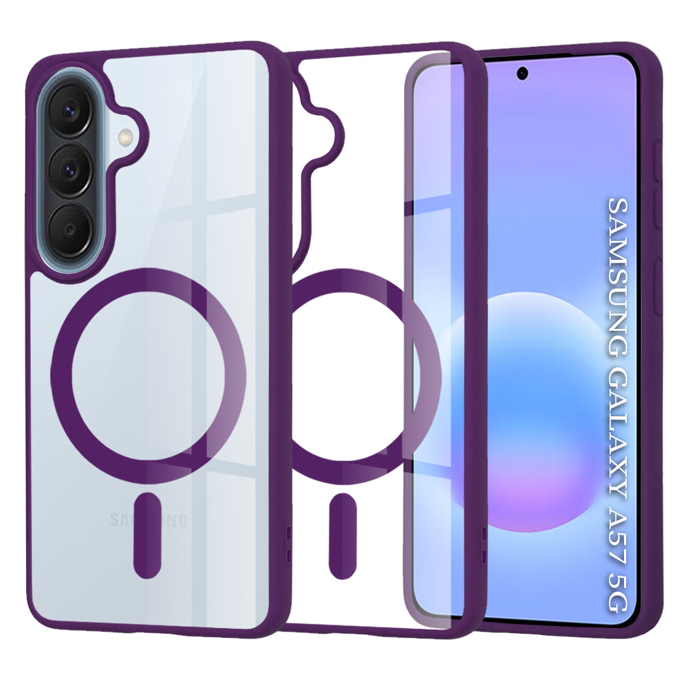 Husă transparentă Techsuit MagSafe Pro Galaxy A57 5G – Mov – imagine 1