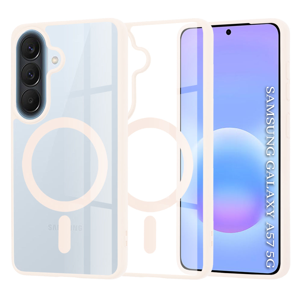 Husă transparentă Techsuit MagSafe Pro Galaxy A57 5G – Roz nude – imagine 14