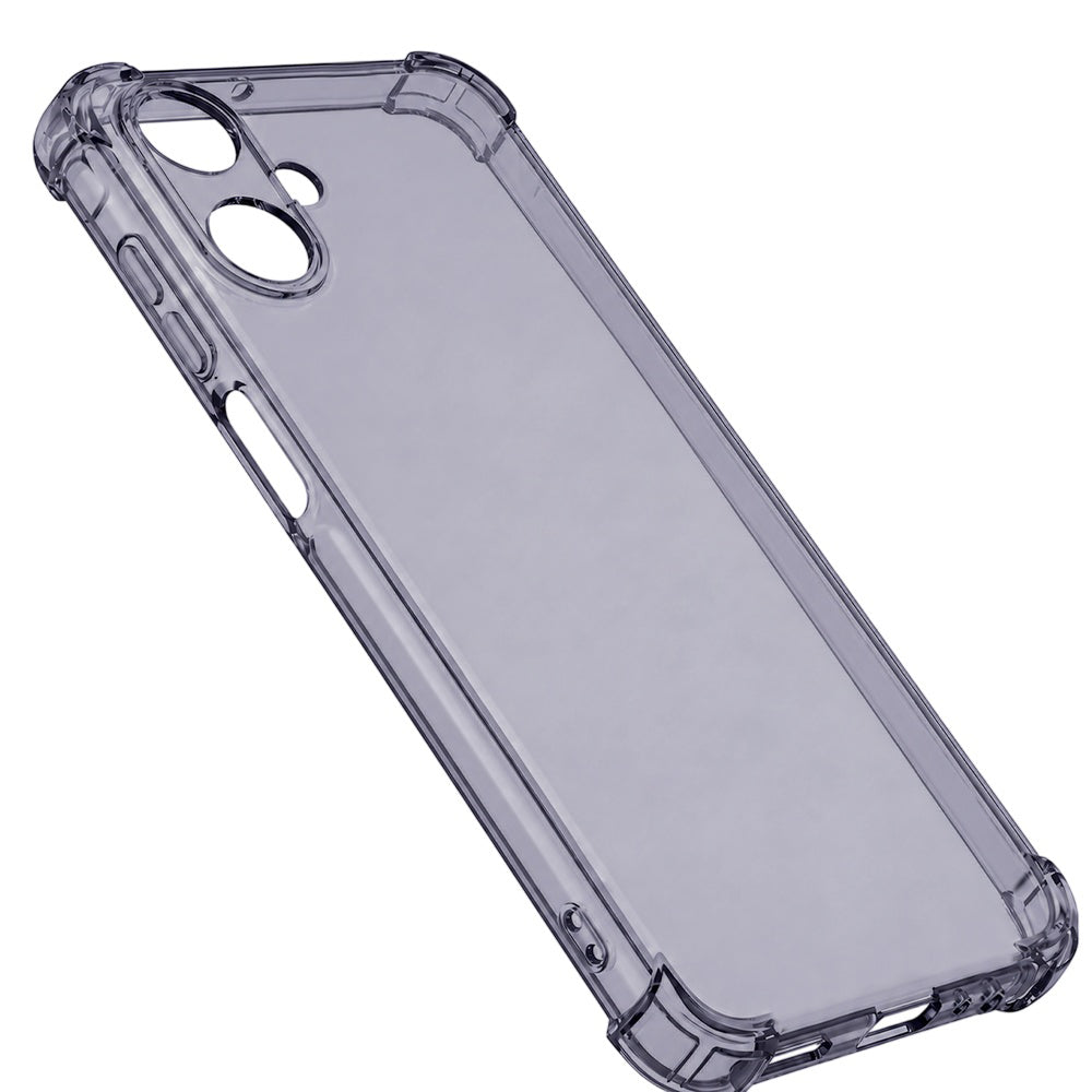 Husă transparentă Techsuit Shockproof Clear Silicone Galaxy A07 – Negru fumuriu – imagine 3