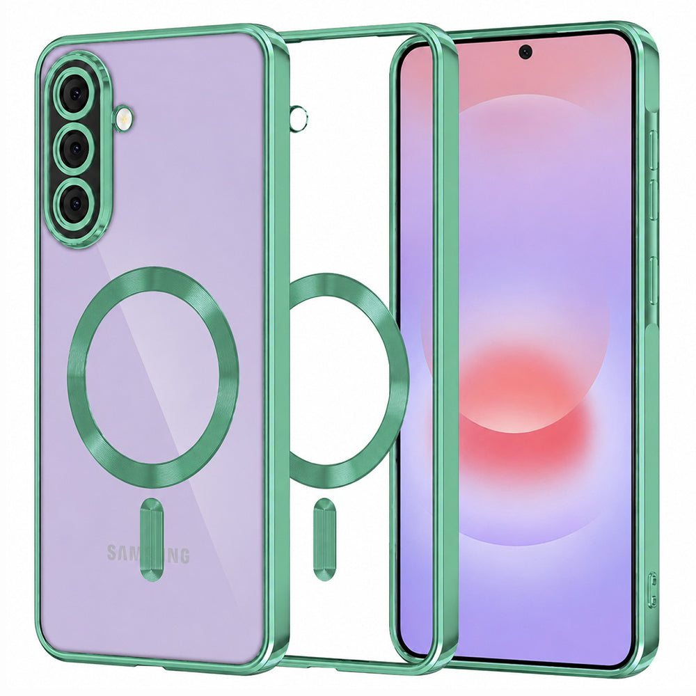Husă transparentă Techsuit Luxury Crystal MagSafe Galaxy A37 5G – Verde deschis – imagine 8